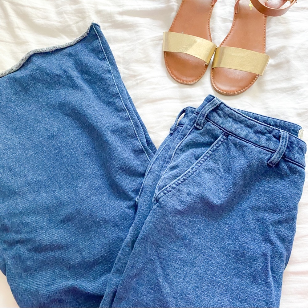 ANTHROPOLOGIE// cropped wide leg jeans